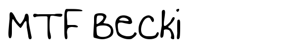 MTF Becki font preview